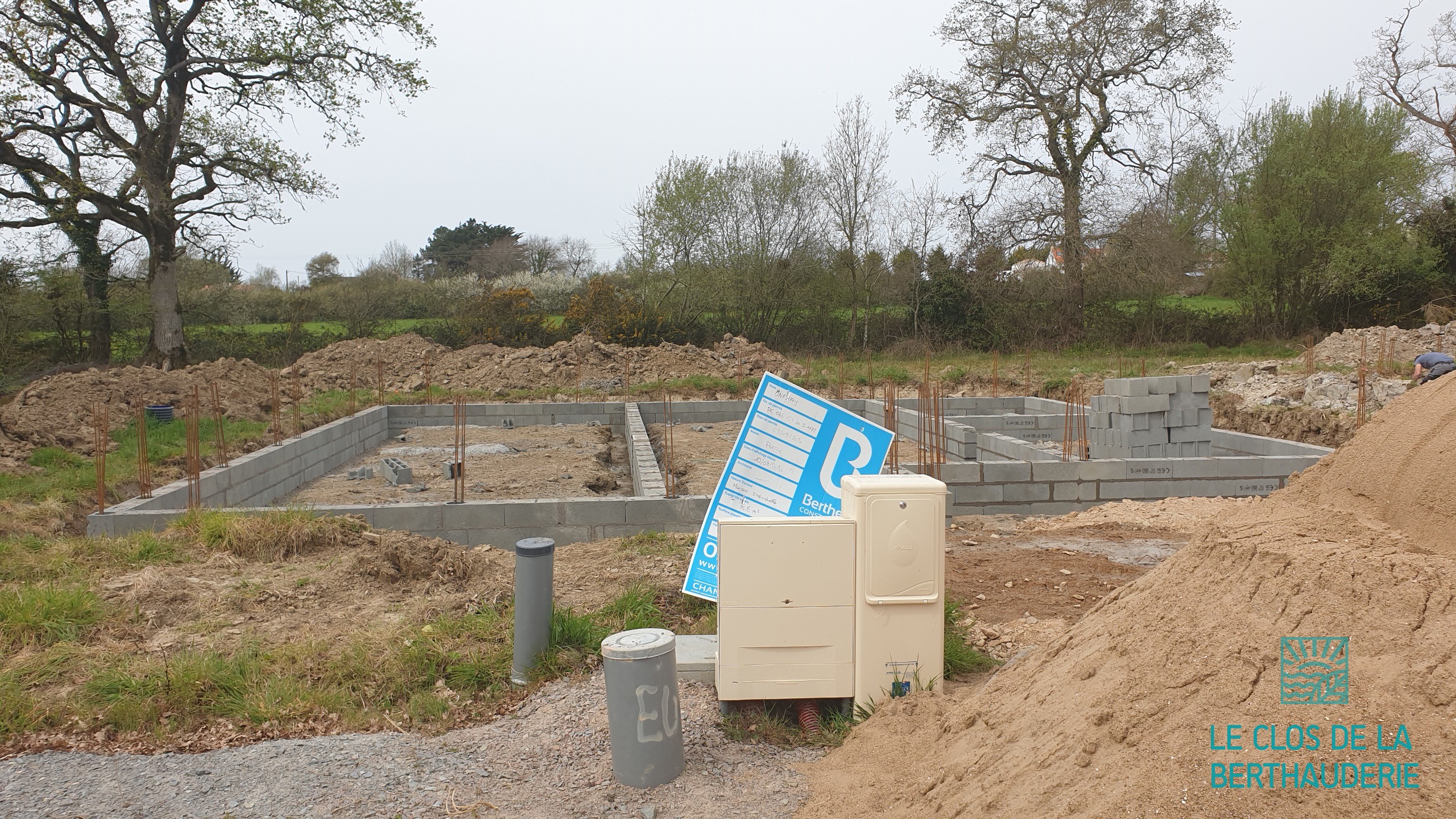 Démarrage de la construction des premières maisons au Clos de la Berthauderie à Pornic