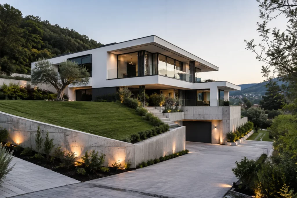 Construire une maison sur un terrain en pente : solutions et conseils